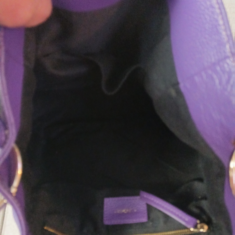 Laggo Purple Leather Shoulders  Bag - Picture 10 of 13